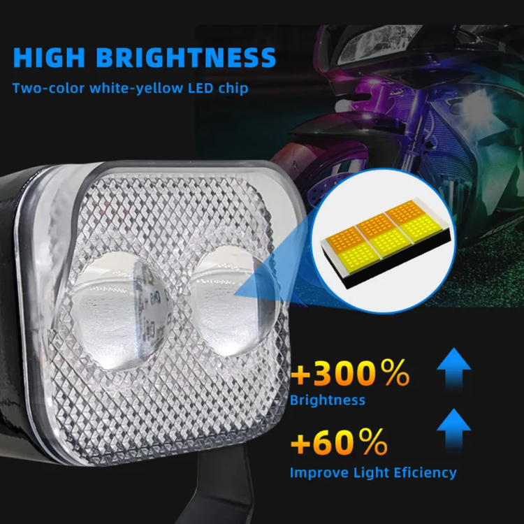 قیمت و خرید پرژکتور ۲ لنز مدل H_188 هشت حالته دیلایت دار و فلاشردار