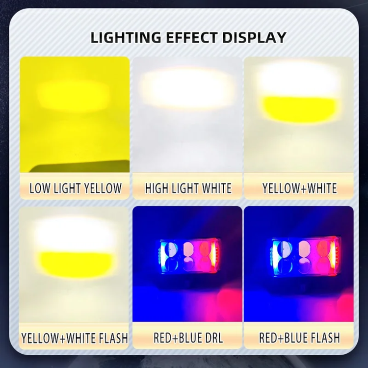 خرید وقیمت پرژکتور 6 لنز مدل U-۱۵۴ فدرالی شش حالته و فلاشردار