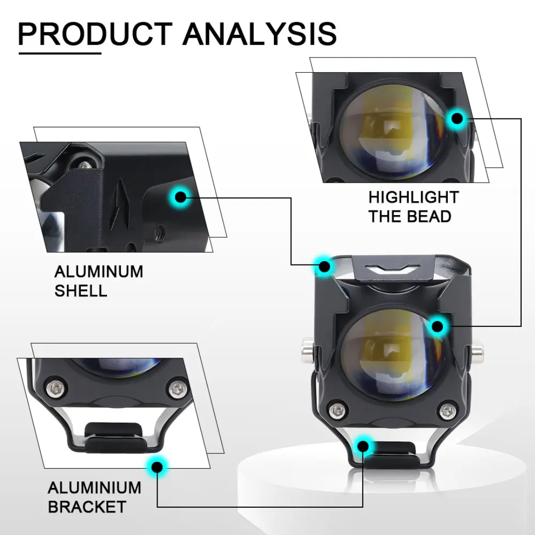 خریدوقیمت پرژکتور تک لنز مدل (RD_07) 5 حالته دیلایت دار و فلاشردار