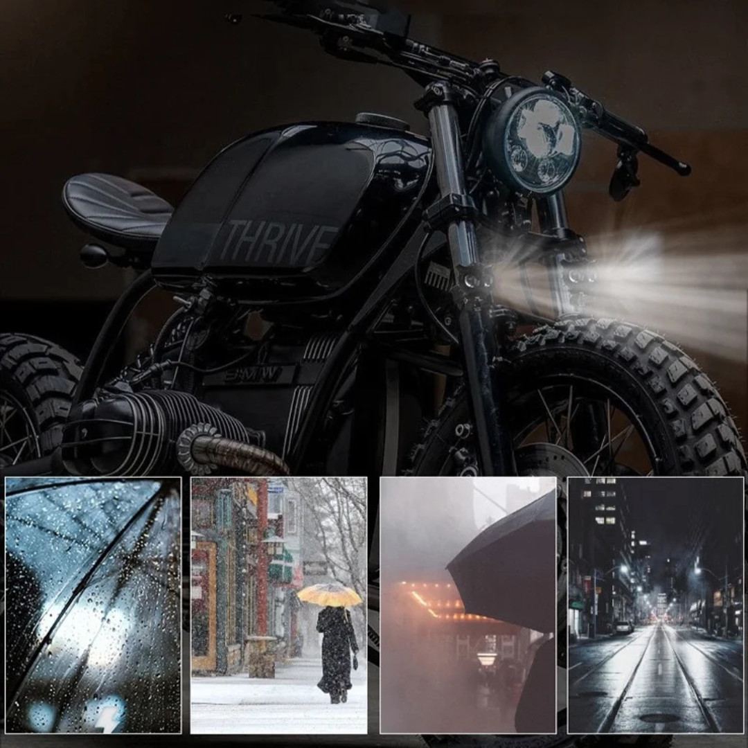 خرید چراغ جلوی موتورسیکلت ال ای دی مدل 5حالته فلاشردار و راهنمادار