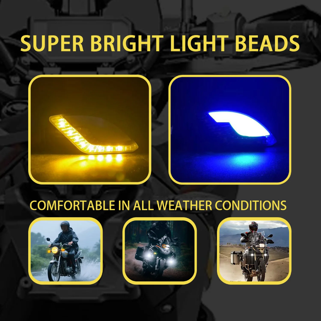 خرید چراغ راهنمای موتور سیکلت مدلAT008 رانینگ دار و دیلایت دار