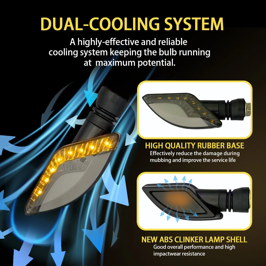 خرید وقیمت چراغ راهنمای موتور سیکلت مدلAT008 رانینگ دار و دیلایت دار