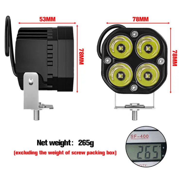 خرید وقیمت پرژکتور ۴ لنز مدل Lasergun_400 تک حالته سفید ۸۰ وات (۲عددی)