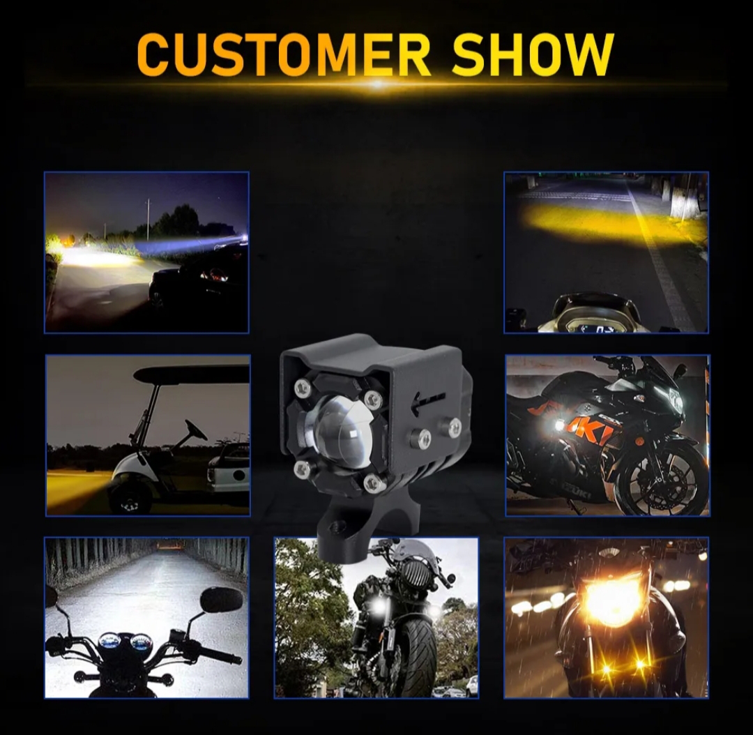 خرید وقیمت پرژکتور تک لنز مدل فن دار 3 حالته تلسکوپی اورجینال (۲عددی)