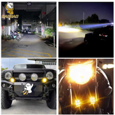 خرید پرژکتور تک لنز مدل فن دار سه حالته تلسکوپی اورجینال (۲عددی)