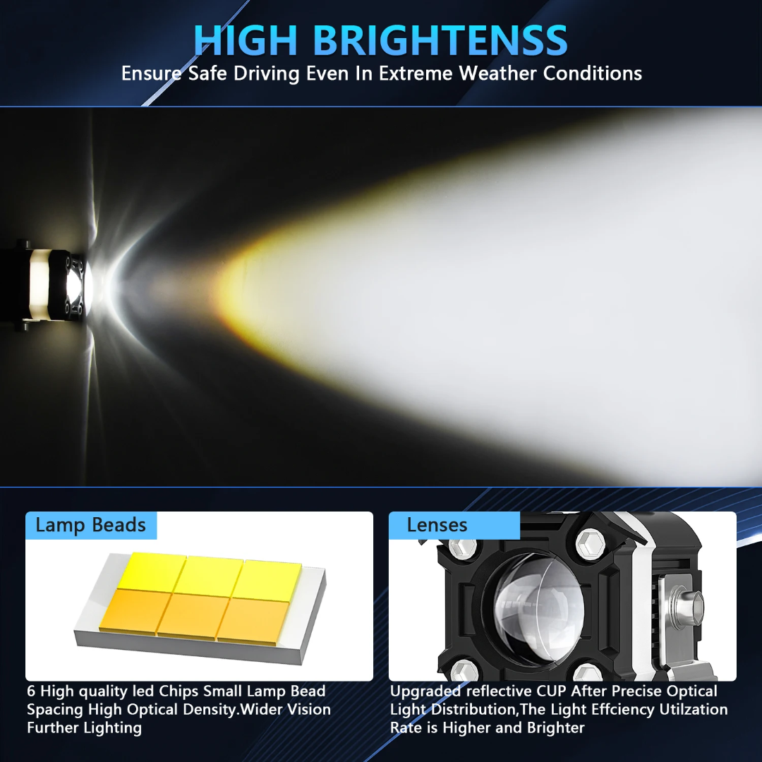 خریدوقیمت پرژکتور تک لنز مدل V 5 هشت حالته دیلایت دار و فلاشردار