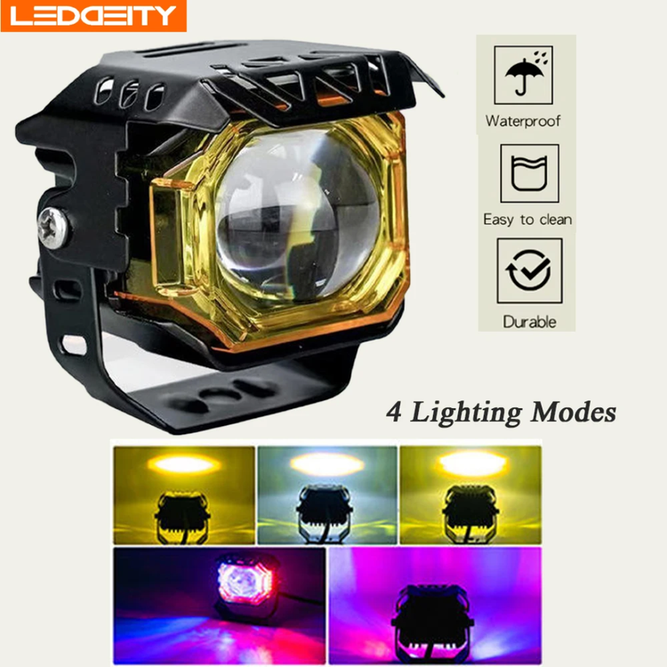 خرید و قیمت پرژکتور تک لنز مدل ۴ حالته ۴۵w دیلایت دار و فلاشردار(۲عددی)