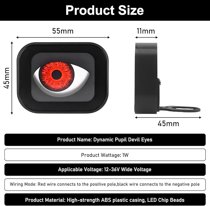 قیمت صفحه نمایشگر LED رنگی طرح چشم مناسب ماشین و موتورسیکلت