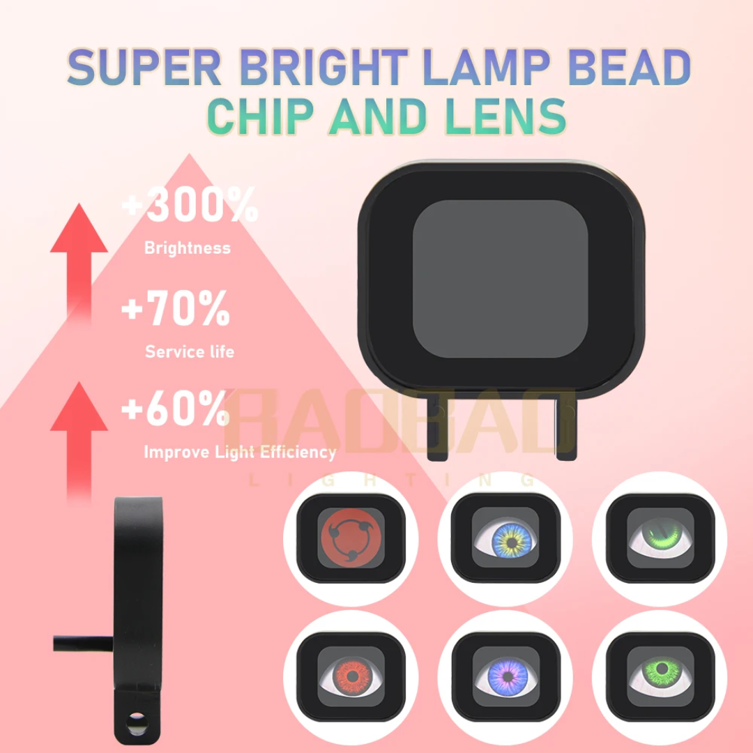 خرید و قیمت صفحه نمایشگر LED رنگی طرح چشم مناسب ماشین و موتورسیکلت