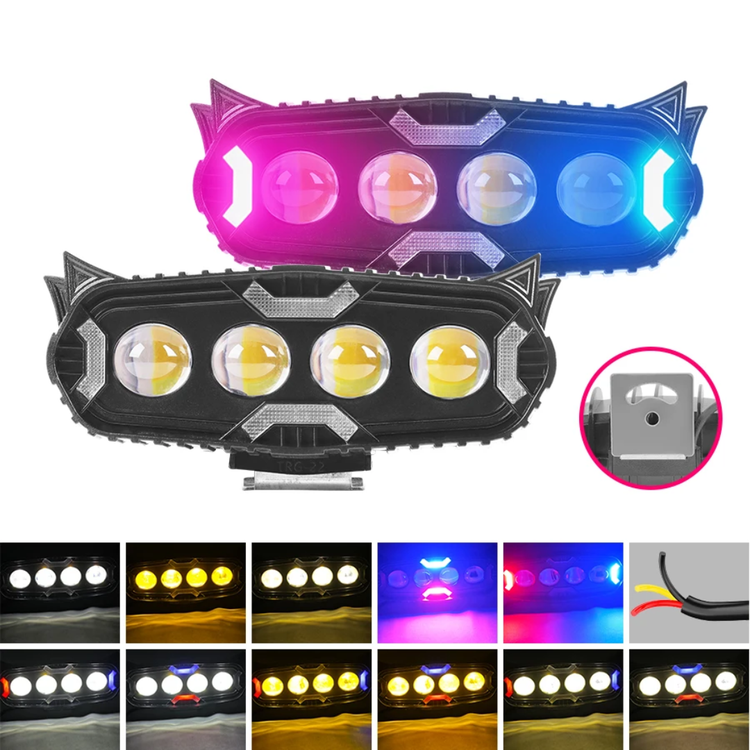 قیمت پرژکتور 4 لنز مدل RB40-Pro چهار حالته فدرالی دار و فلاشردار