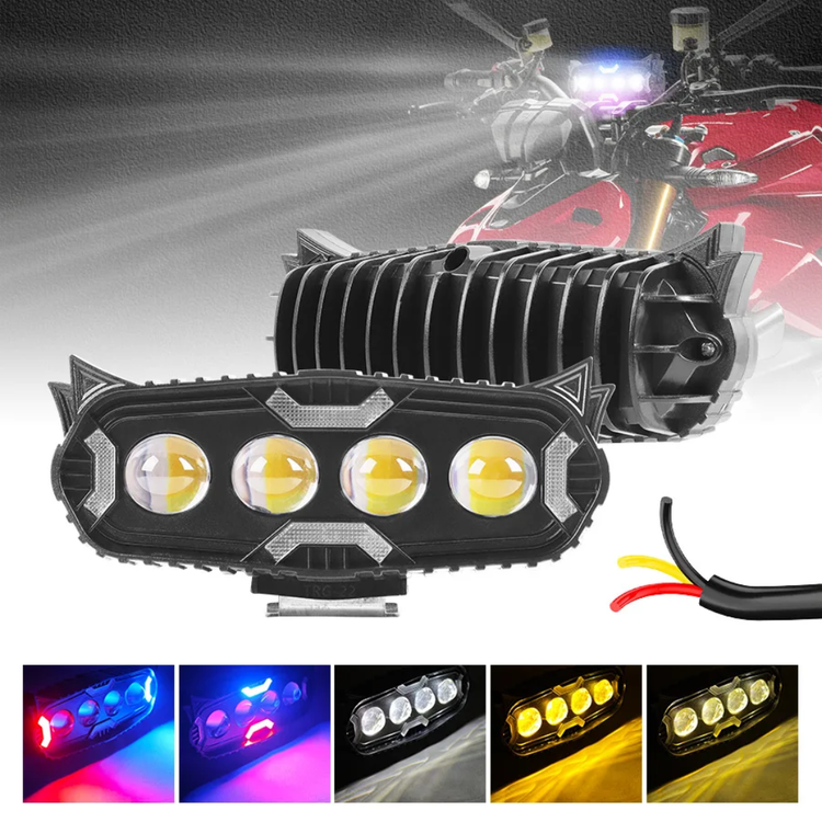 خرید وقیمت پرژکتور 4 لنز مدل RB40-Pro چهار حالته فدرالی دار و فلاشردار