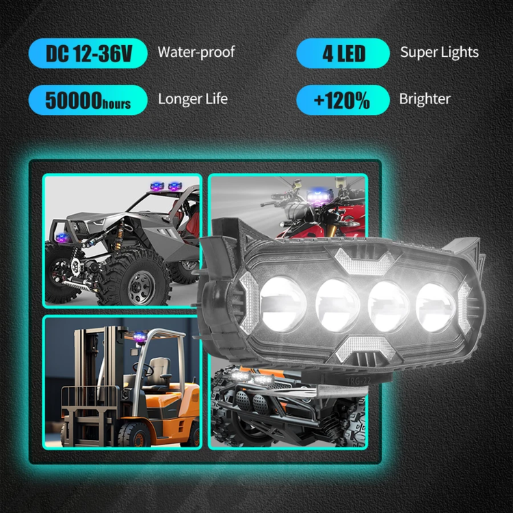 قیمت وخرید پرژکتور 4 لنز مدل RB40-Pro چهار حالته فدرالی دار و فلاشردار