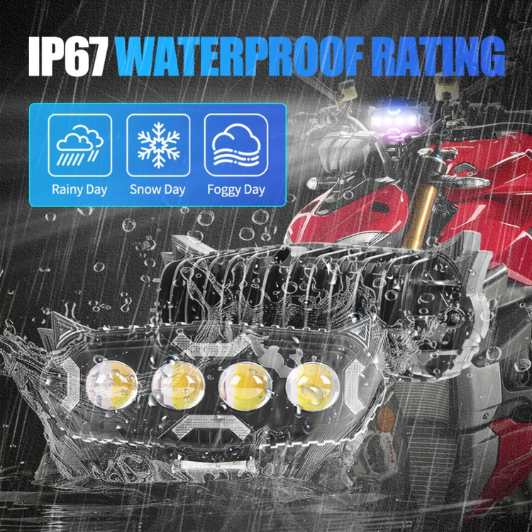 قیمت و خرید پرژکتور 4 لنز مدل RB40-Pro چهار حالته فدرالی دار و فلاشردار