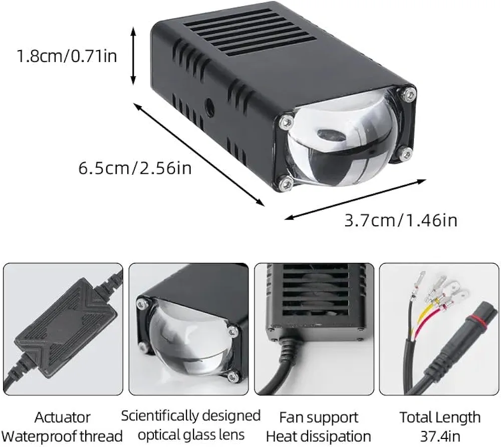 قیمت و خرید پرژکتور تک لنز مدلTFmotoچهار حالته فن دار و دیلایت دار اورجینال (۲ عددی)