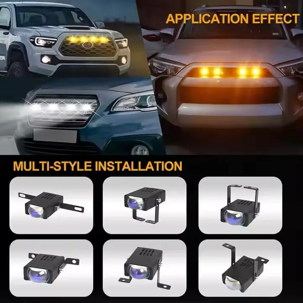 خرید و قیمت پرژکتور تک لنز مدلTFmotoچهار حالته فن دار و دیلایت دار اورجینال (۲ عددی)