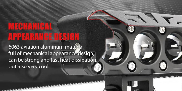 خریدوقیمت پرژکتور آفرودی مدل 3 لنز فن دار 4 حالته دیلایت دار و فلاشردار LIUHJG