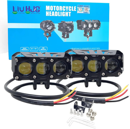 خرید پرژکتور آفرودی مدل 3 لنز فن دار 4 حالته دیلایت دار و فلاشردار LIUHJG