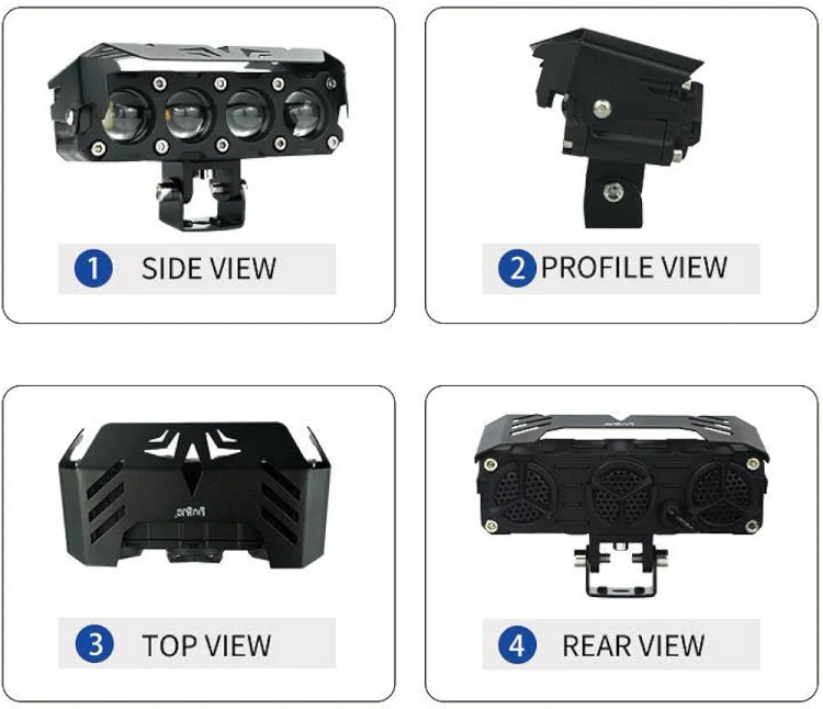 خریدو قیمت پرژکتور آفرودی مدل 4 لنز فن دار 4 حالته دیلایت دار و فلاشردار LIUHJG