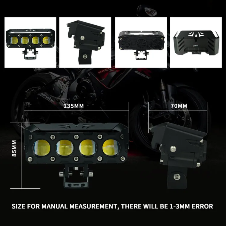 قیمت و خرید پرژکتور آفرودی مدل 4 لنز فن دار 4 حالته دیلایت دار و فلاشردار LIUHJG