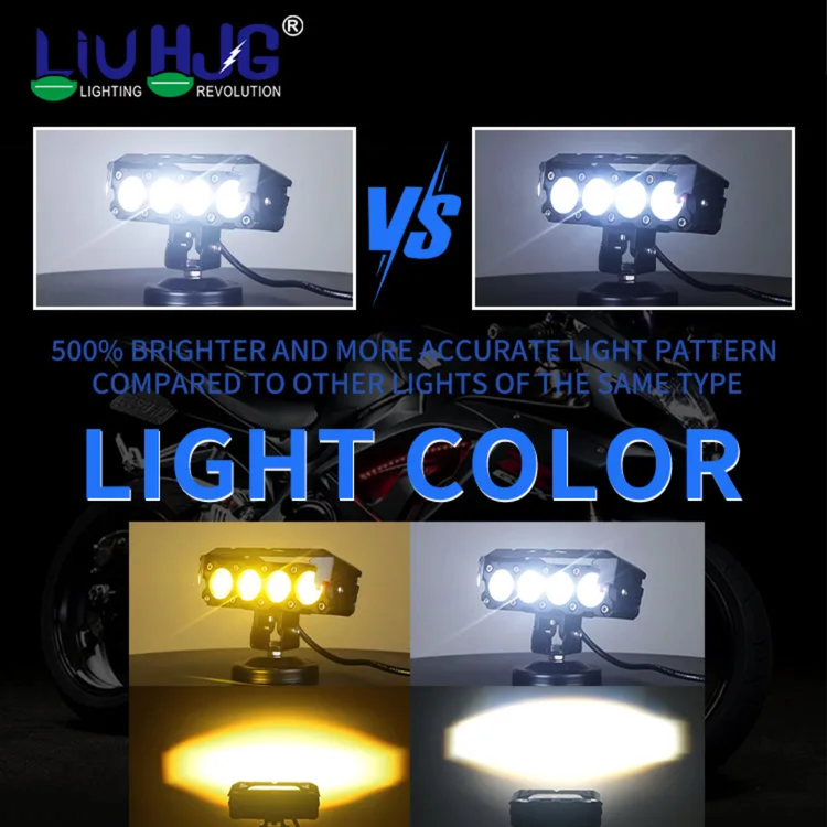 خریدپرژکتور آفرودی مدل 4 لنز فن دار چهار حالته دیلایت دار و فلاشردار LIUHJG