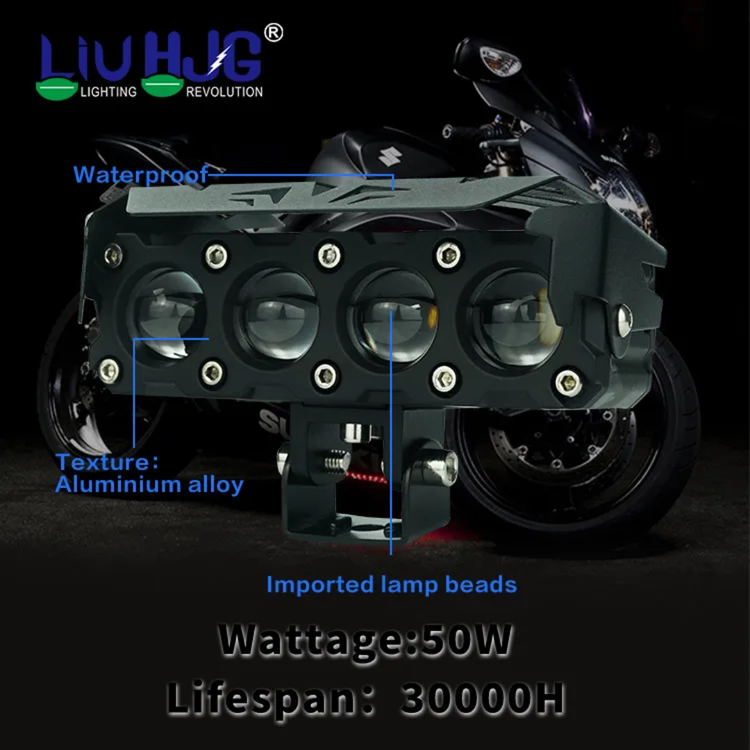 پرژکتور آفرودی مدل 4 لنز فن دار چهار حالته دیلایت دار و فلاشردار LIUHJG