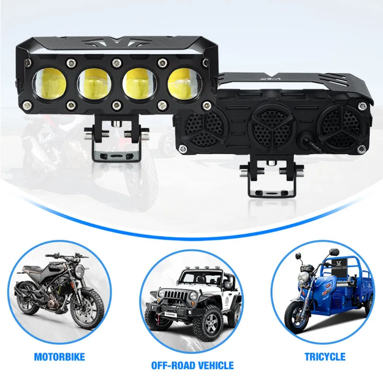 خرید وقیمت پرژکتور آفرودی مدل 4 لنز فن دار 4 حالته دیلایت دار و فلاشردار LIUHJG