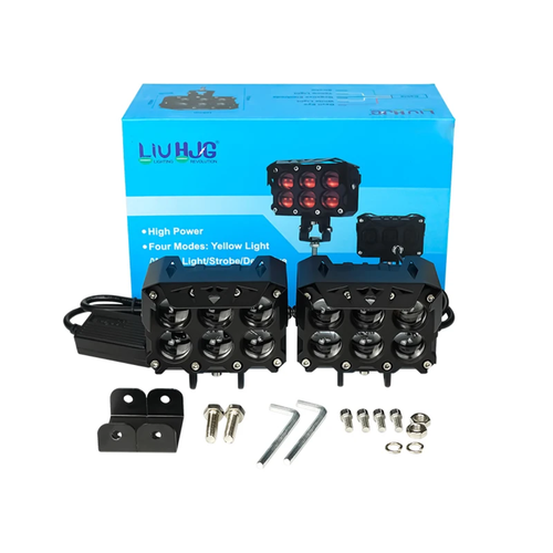 خرید پرژکتور آفرودی مدل 6 لنز فن دار 4 حالته دیلایت دار و فلاشردار LIUHJG