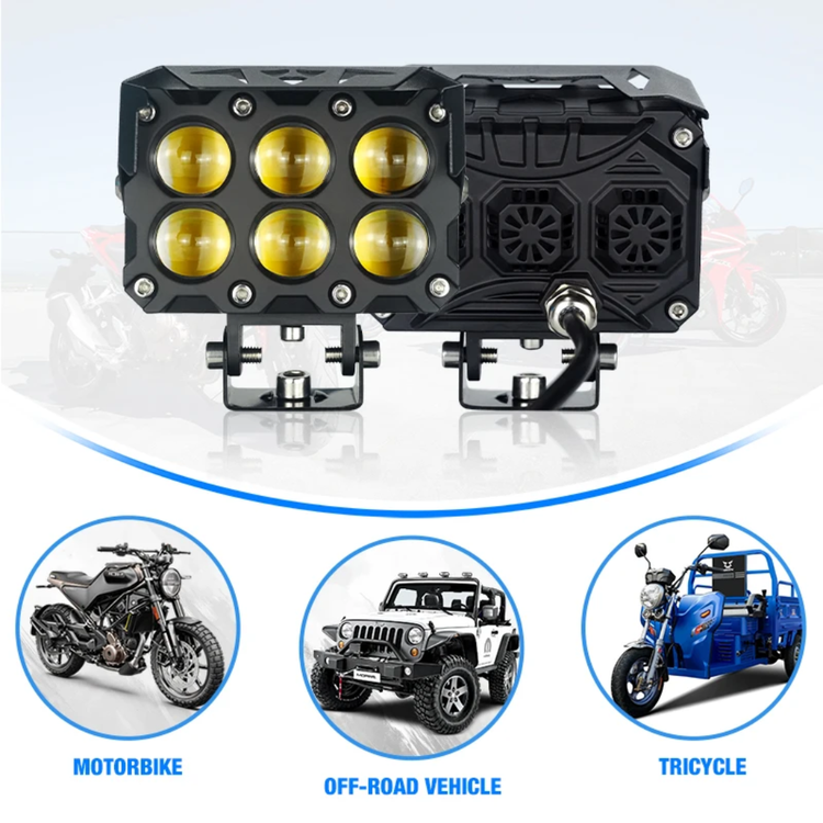 خریدپرژکتور آفرودی مدل 6 لنز فن دار 4 حالته دیلایت دار و فلاشردار LIUHJG