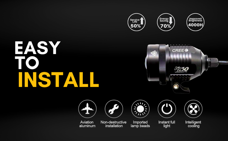 خرید و قیمت پرژکتور تک لنز آفرودی مدل KZ30 زوم دار ۳ حالته فلاشردارLIUHJG