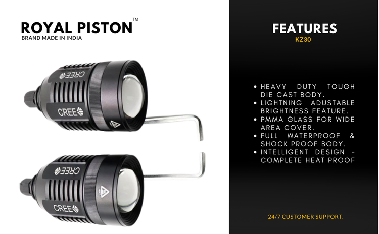 پرژکتور تک لنز آفرودی مدل KZ30 زوم دار سه حالته فلاشردارLIUHJG