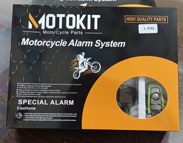 خرید و قیمت دزدگیر موتورسیکلت مدل تصویری بک آپ دار اورجینال (Motokit تایوان)