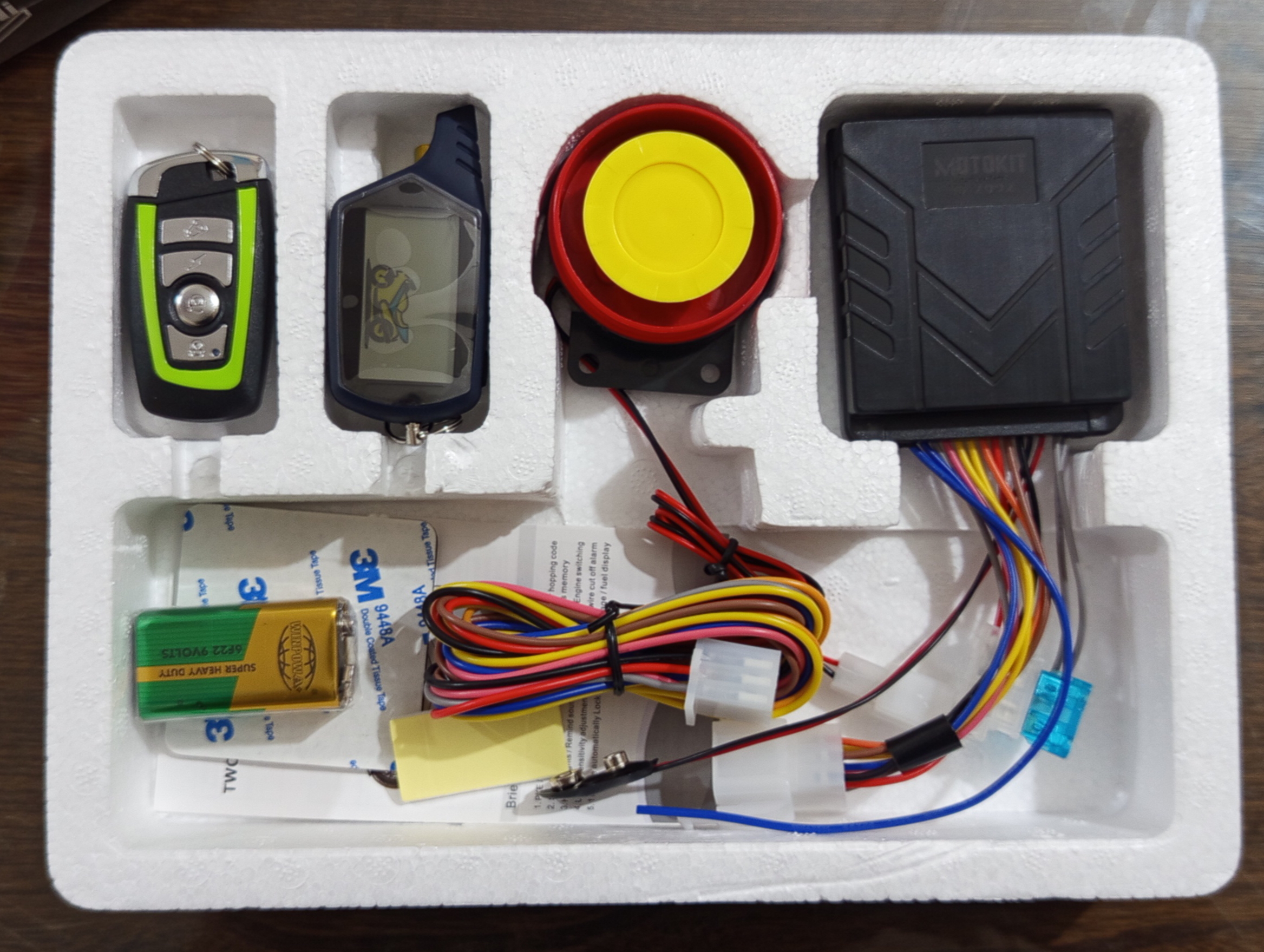 دزدگیر موتورسیکلت مدل تصویری بک آپ دار اورجینال (Motokit تایوان)