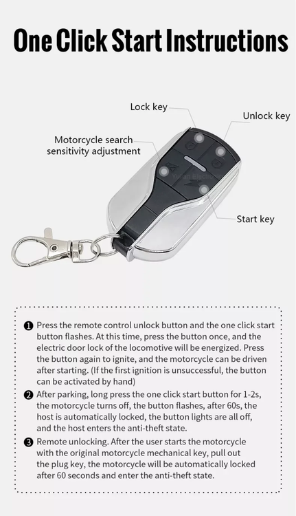 خرید و قیمت دزدگیر موتورسیکلت مدل KLS استارتر اورجینال (Motokit تایوان)