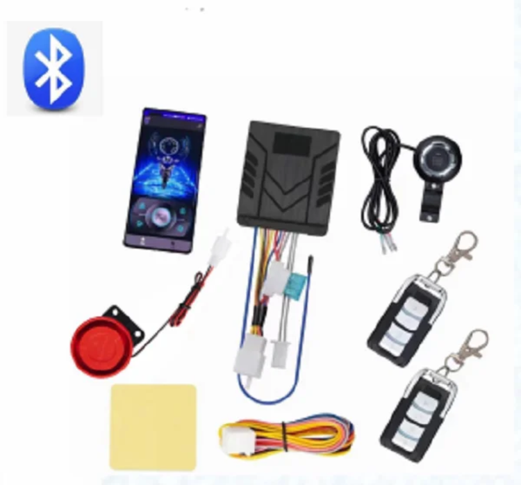 خرید وقیمت دزدگیر موتورسیکلت مدل KLSدار و بلوتوث دار اورجینال (Motokit تایوان)