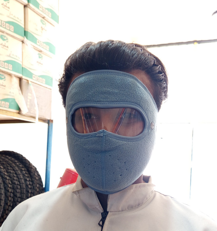 خرید فیس ماسک موتور سواری مدل پارچه ایی طلق دار
