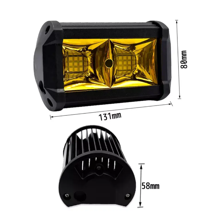 خرید پرژکتور مدل لایت بار زرد دو ردیفه فلاشردار (LED) اورجینال