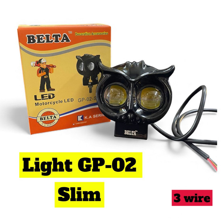 پرژکتور ۲ لنز مدل slim جغدی 4 حالته فلاشردار (ضخیم تمام فلزی)