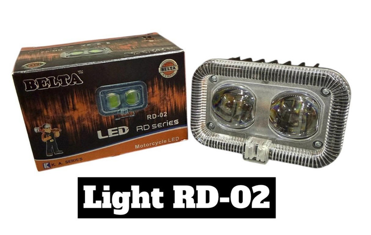 پرژکتور 2 لنز مدل RD_02 پنج حالته دیلایت دار و فلاشردار ( فلزی)