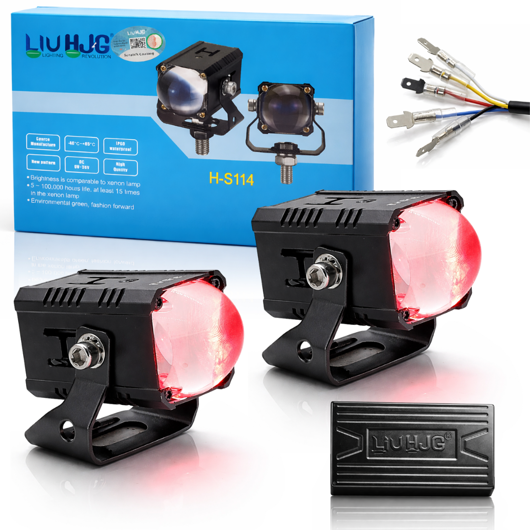پرژکتور تک لنز مدل فن دار H_S114 چهار حالته دیلایت دار LIUHJG (۲عددی)