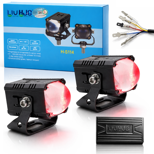 پرژکتور تک لنز مدل فن دار H_S114 چهار حالته دیلایت دار LIUHJG (۲عددی)