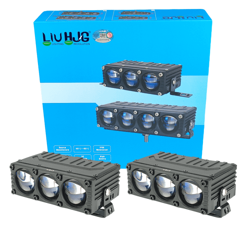 پرژکتور 3 لنز مدل فن دار H_P116 پنج حالته دیلایت دار LIUHJG (۲عددی)
