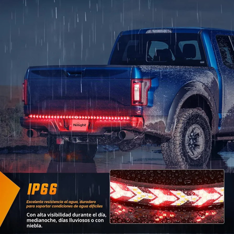 چراغ عقب Pick_up چهار حالته رانینگی دیلایت دار و راهنمادار (ژله ایی ۱۲۰ سانت)