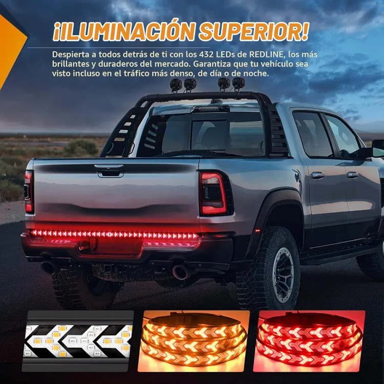 چراغ عقب Pick_up چهار حالته رانینگی دیلایت دار و راهنمادار (ژله ایی ۱۲۰ سانت)