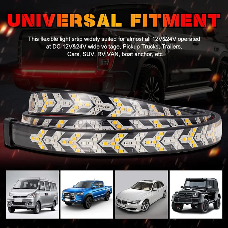 چراغ عقب Pick_up چهار حالته رانینگی دیلایت دار و راهنمادار (ژله ایی ۱۲۰ سانت)